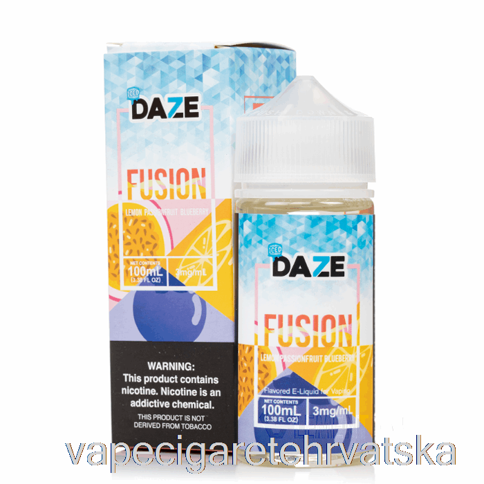 Vape Cigarete Ledeni Limun Passionfruit Borovnica - 7 Daze Fusion - 100 Ml 3 Mg